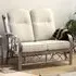 Bali 2-Seater Sofa - Grey, Natural Rattan