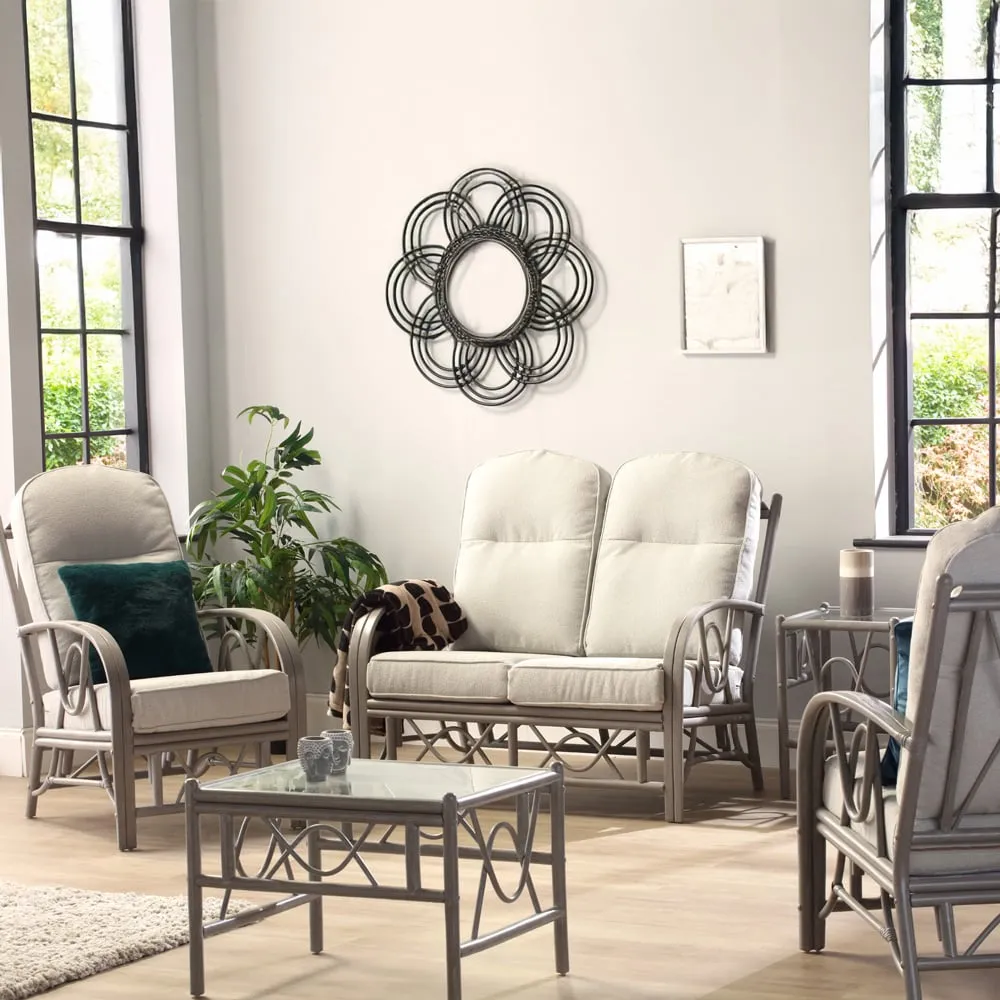Bali 4-Seater Sofa Set - Grey, Natural Rattan