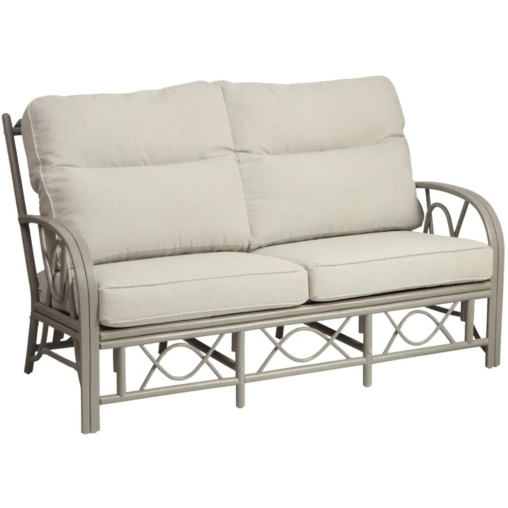 Bali 5 Seater Sofa Set - Grey, Natural Rattan