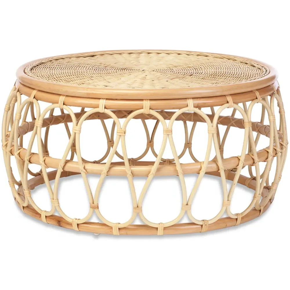 Bejing Coffee Table - Brown, Natural Rattan