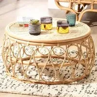 Bejing Coffee Table - Brown, Natural Rattan