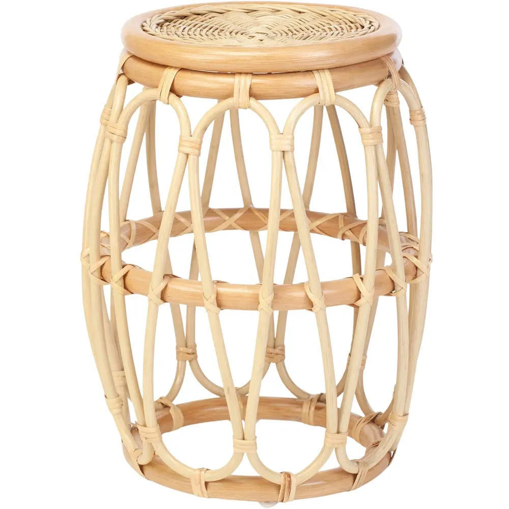 Bejing Lamp Table - Brown, Natural Rattan
