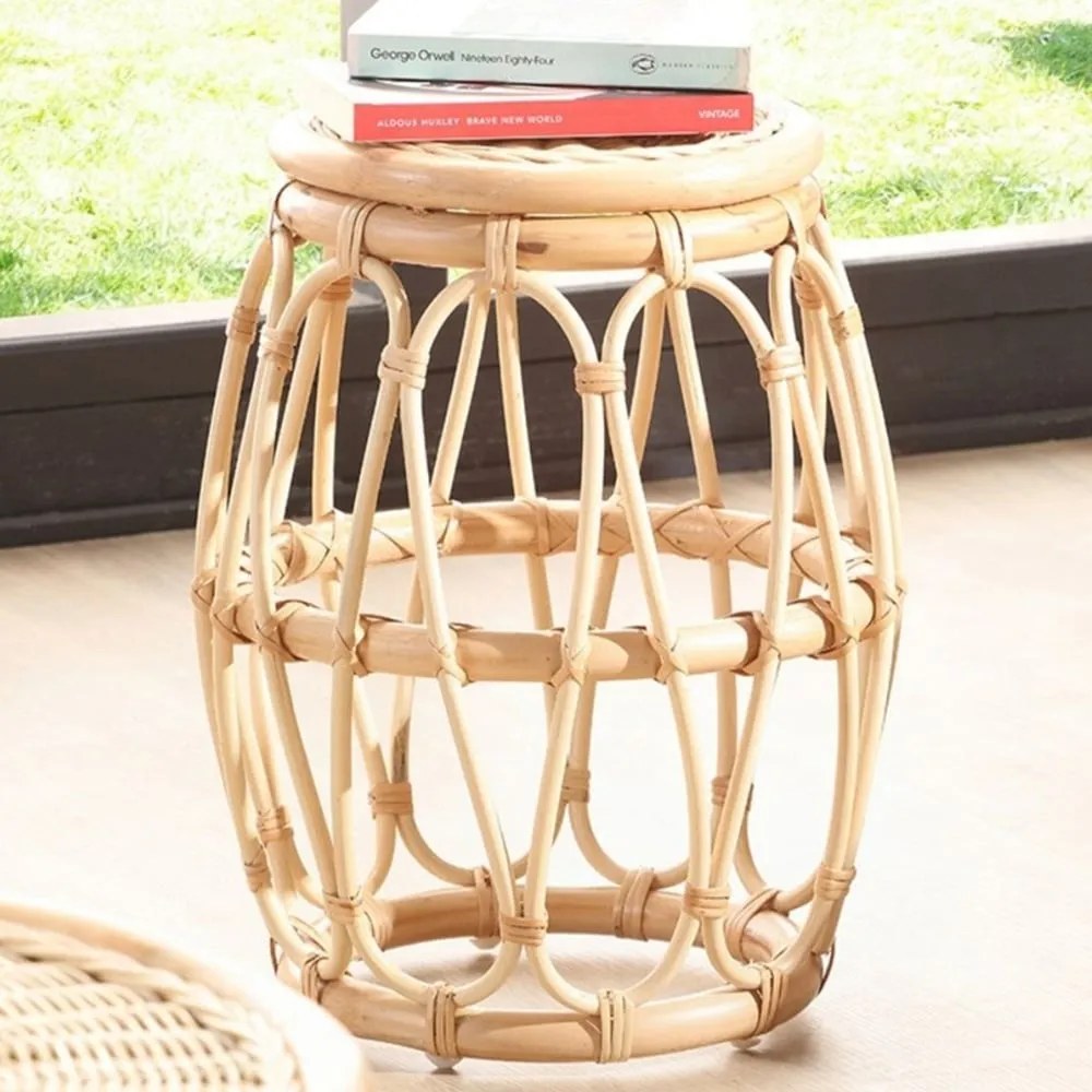 Bejing Lamp Table - Brown, Natural Rattan image