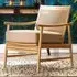 Borneo Rattan Chair with Boucle Cushion - Cream
