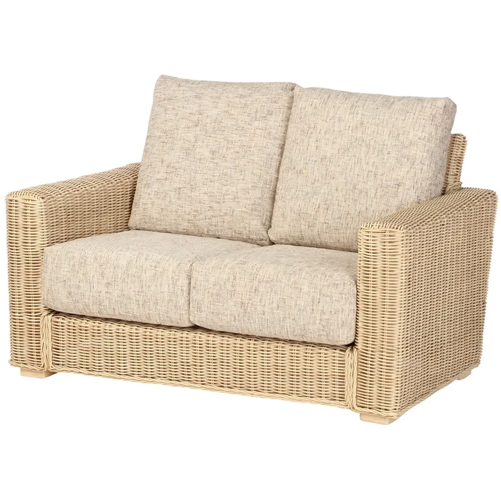 Burford 2-Seater Sofa - Cream, Rattan