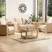 Burford 4-Seater Sofa Set - Cream, Rattan