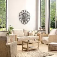 Burford 5-Seater Sofa Set - Cream, Rattan
