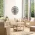 Burford 5-Seater Sofa Set - Cream, Rattan