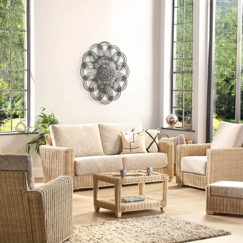 Burford 5-Seater Sofa Set - Cream, Rattan