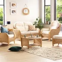 Centurion 4-Seater Sofa Set - Cream, Rattan