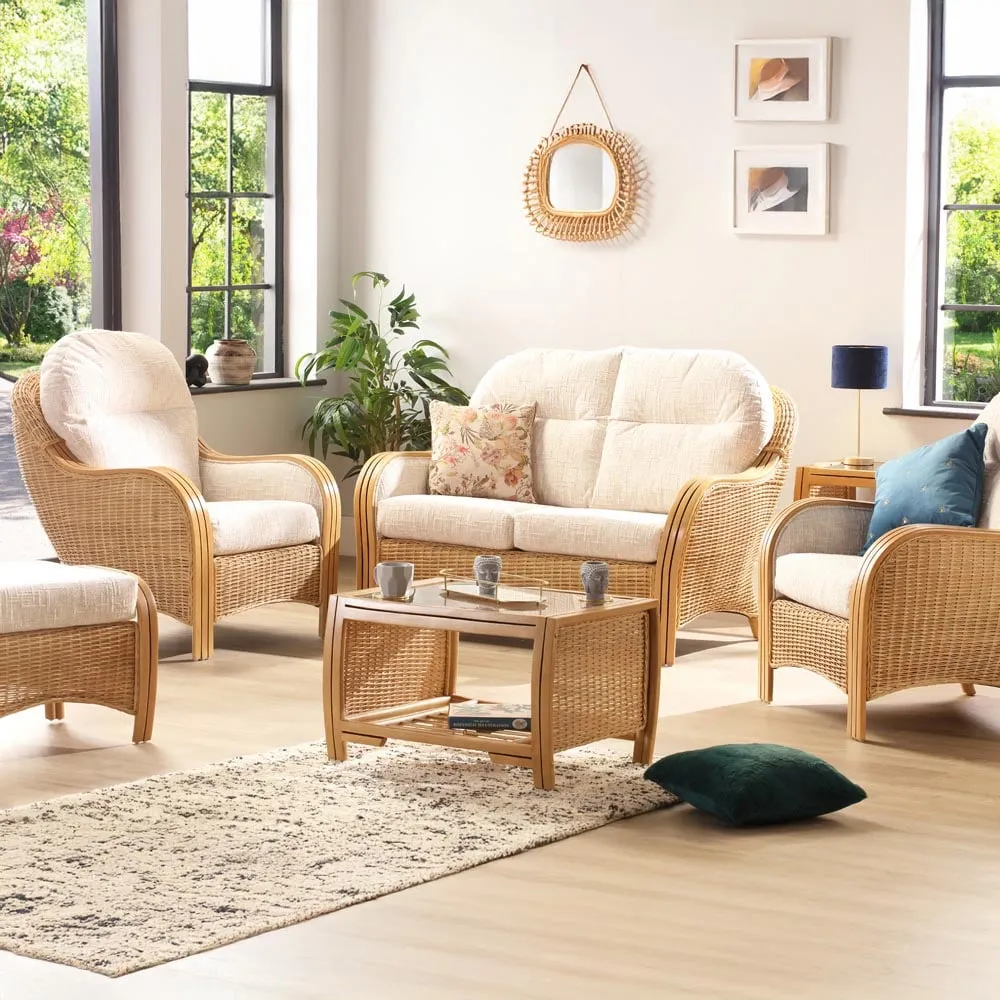Centurion 4-Seater Sofa Set - Cream, Rattan image