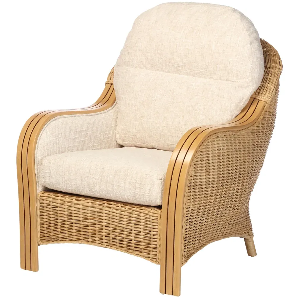 Centurion 5-Seater Sofa Set - Cream, Rattan