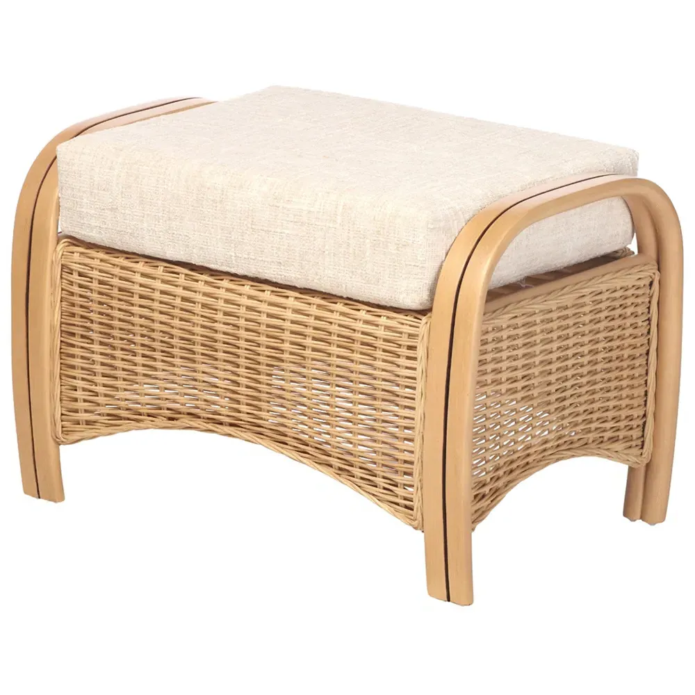 Centurion Footstool - Brown, Rattan