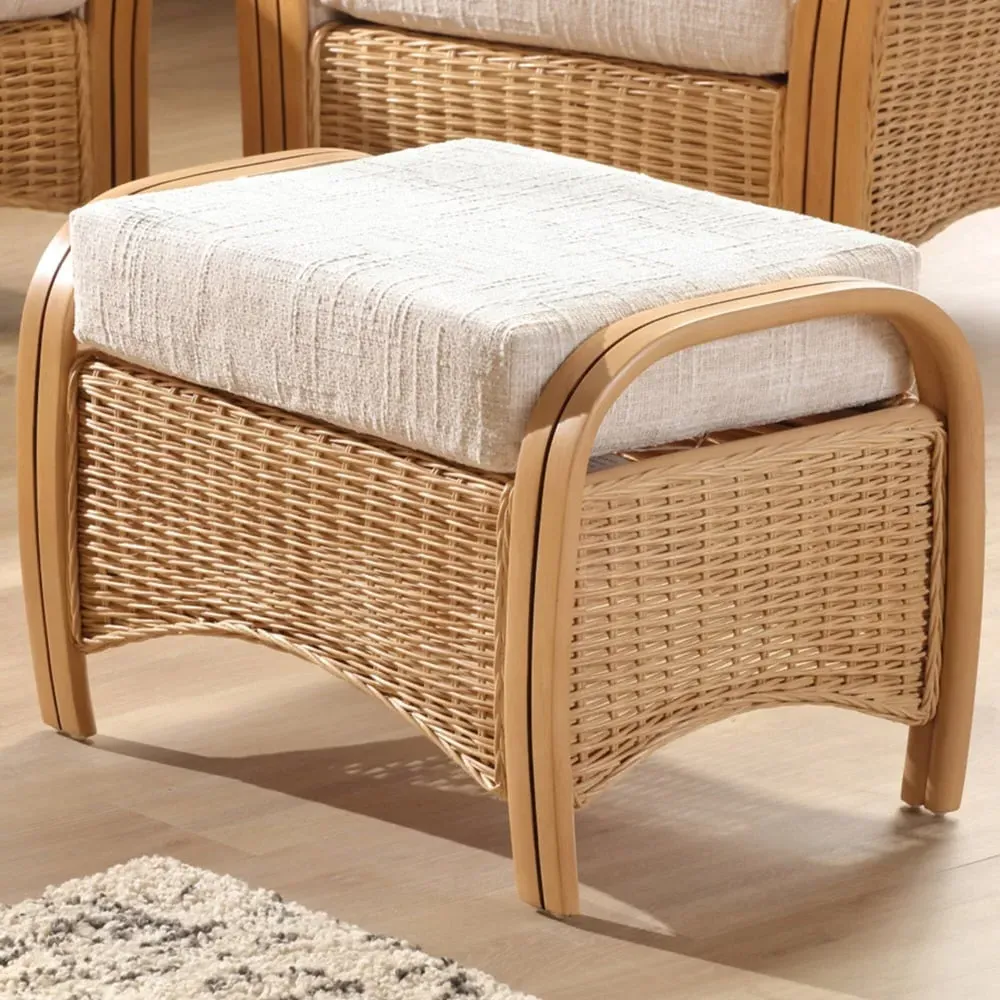 Centurion Footstool - Brown, Rattan image