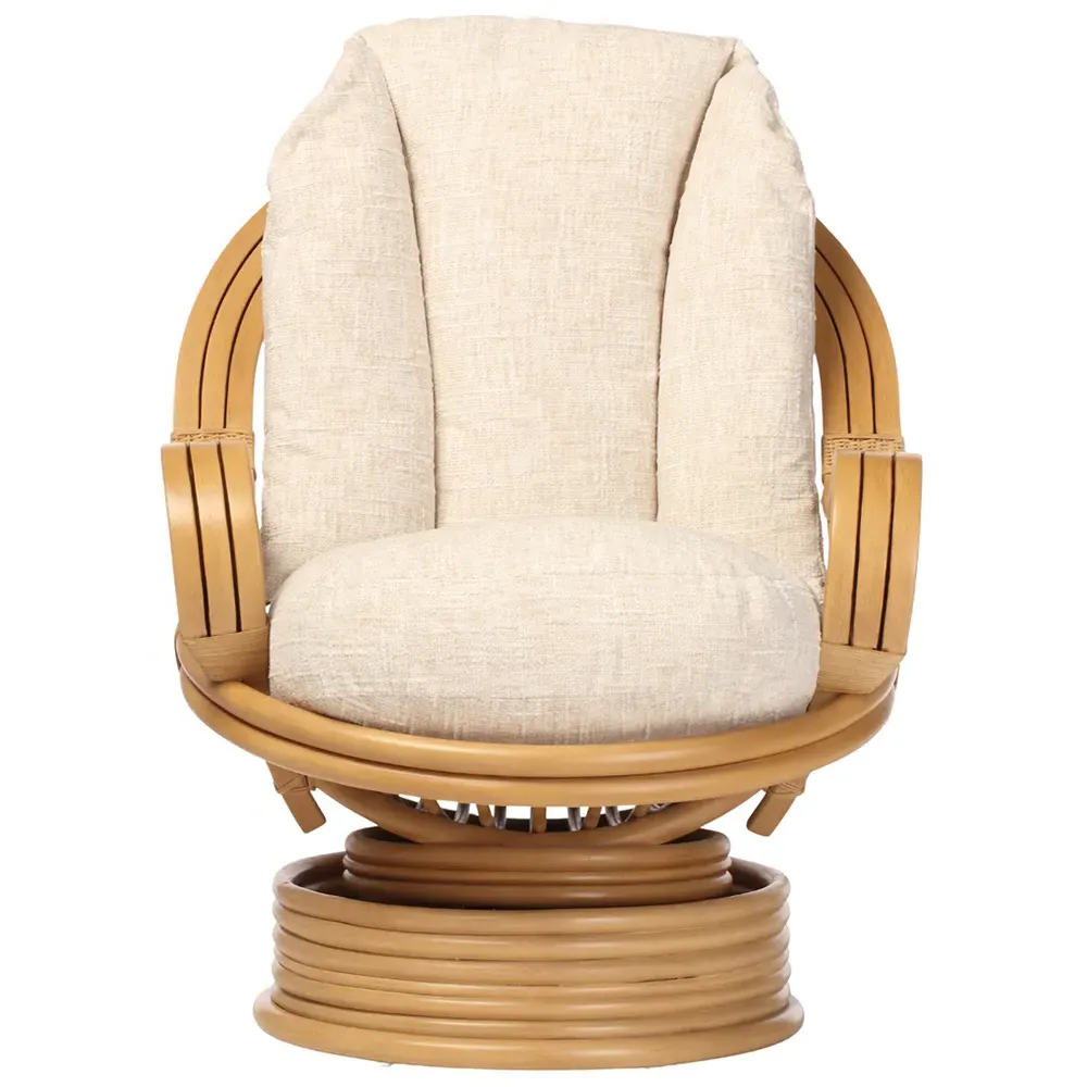 Centurion Rocking Swivel Chair - Brown, Rattan