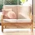 Chester 2-Seater Sofa - Cream, Natural Rattan