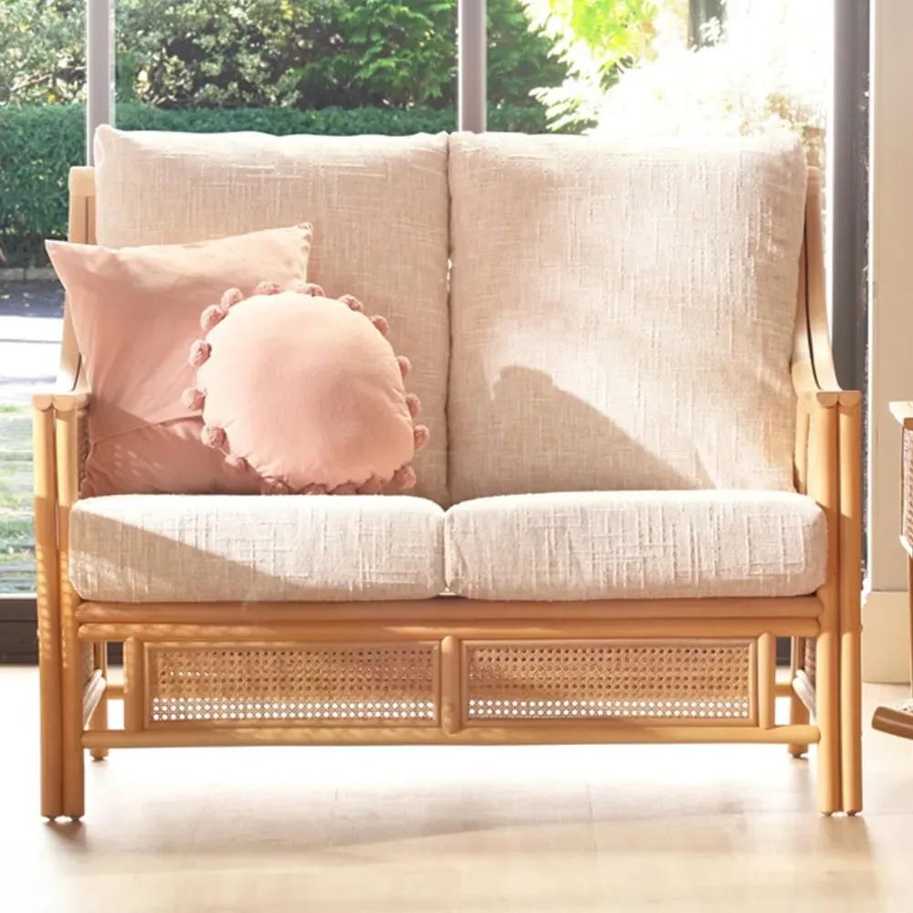 Chester 2-Seater Sofa - Cream, Natural Rattan image