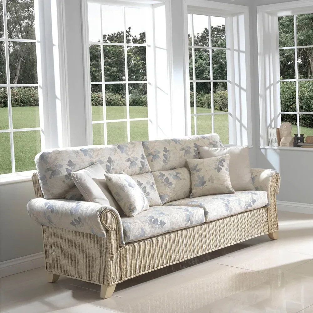 Clifton 3-Seater Sofa - Cream, Rattan