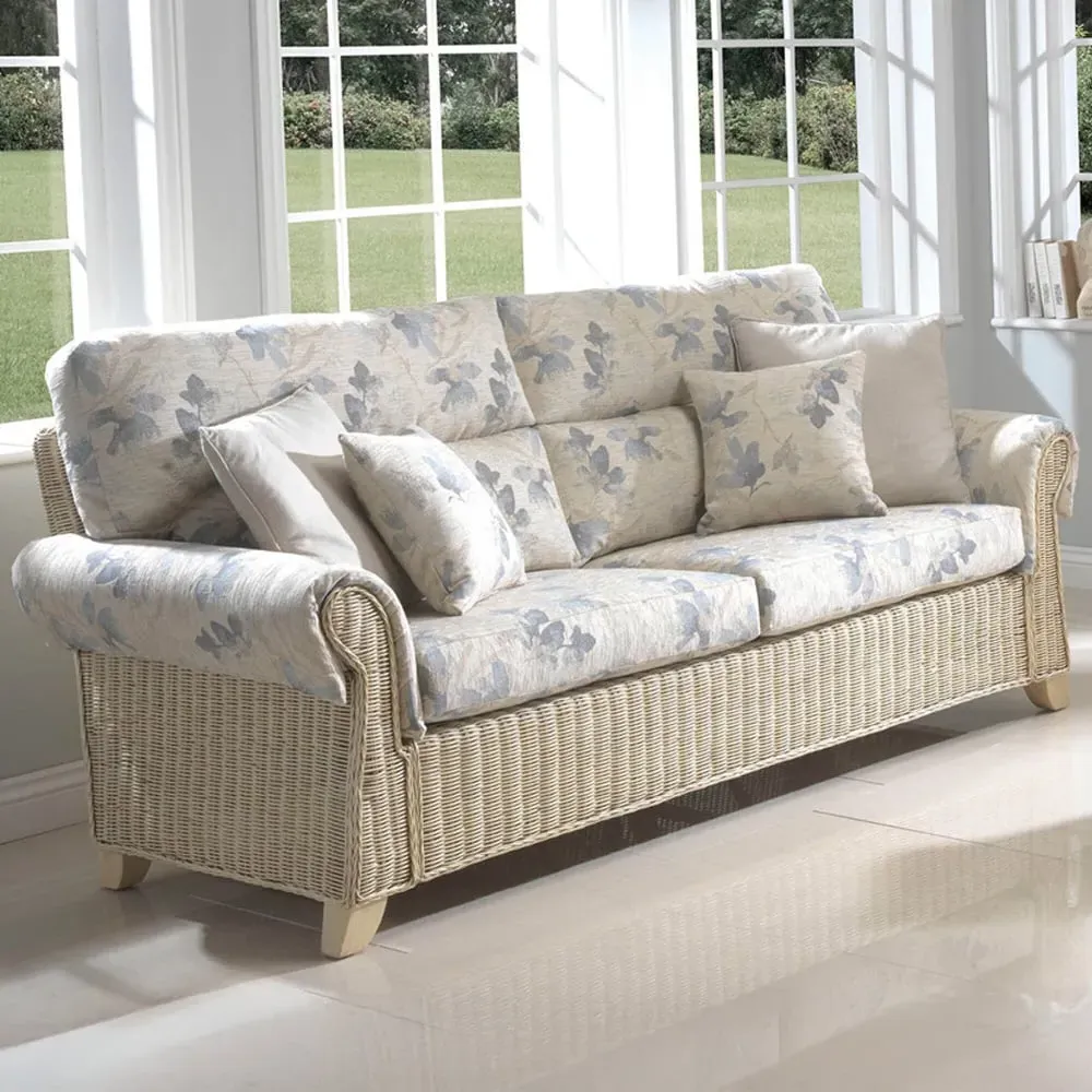 Clifton 3-Seater Sofa - Cream, Rattan