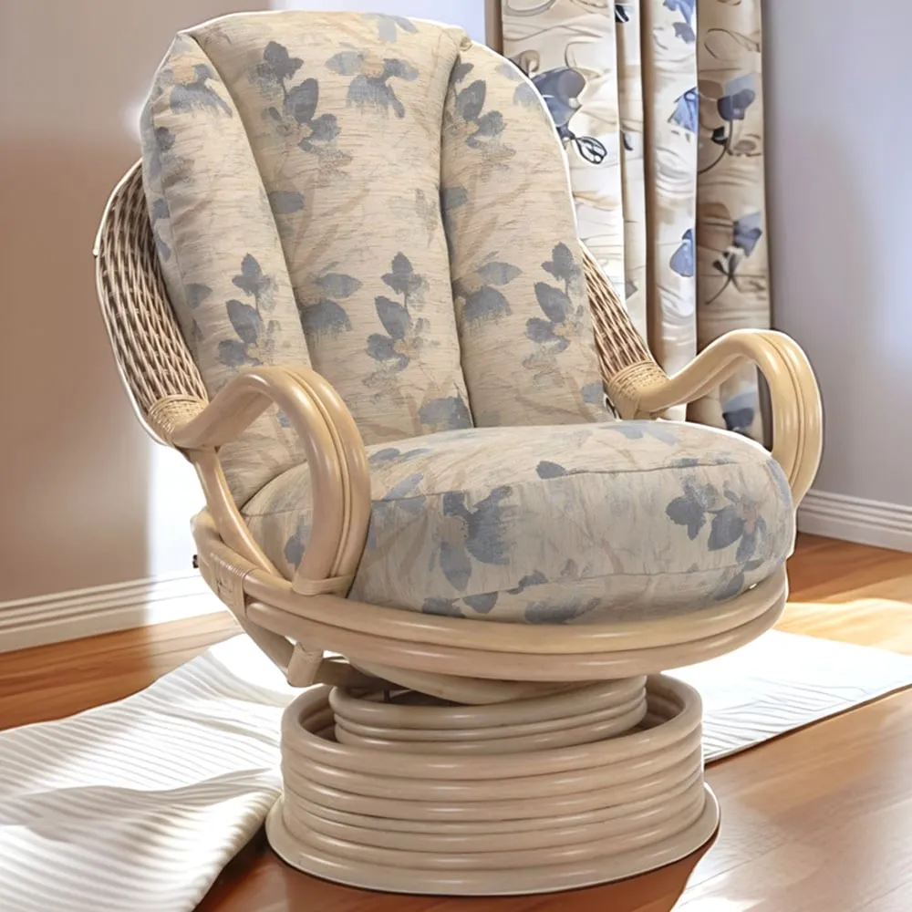 Clifton Oasis Swivel Rocking Chair - Cream, Rattan image