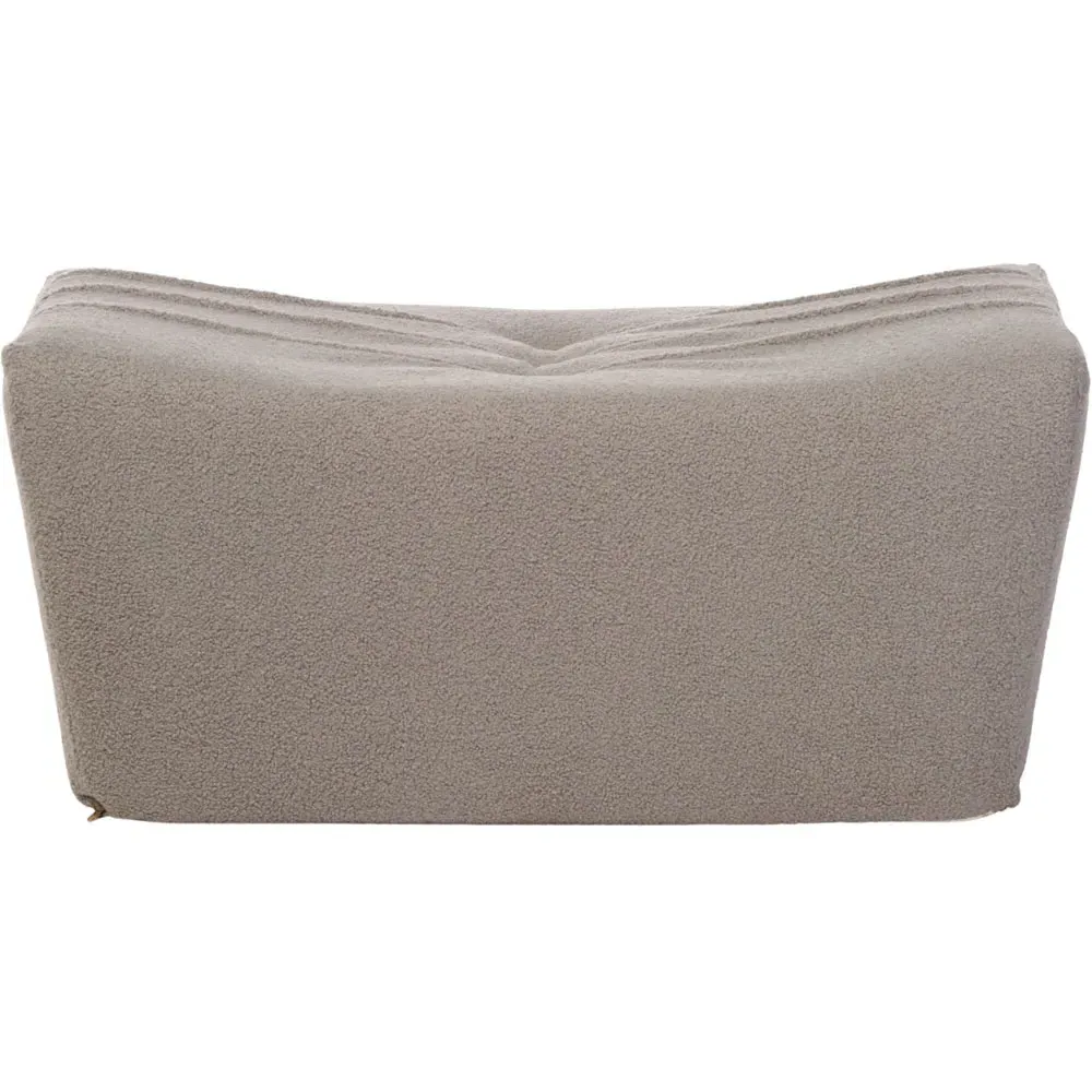 Cosy Pouffe Footstool - Grey, Boucle