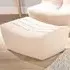 Cosy Pouffe Footstool - White, Boucle
