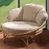 Desser Snug Cuddle Rattan Chair with Boucle Cushion - Cream