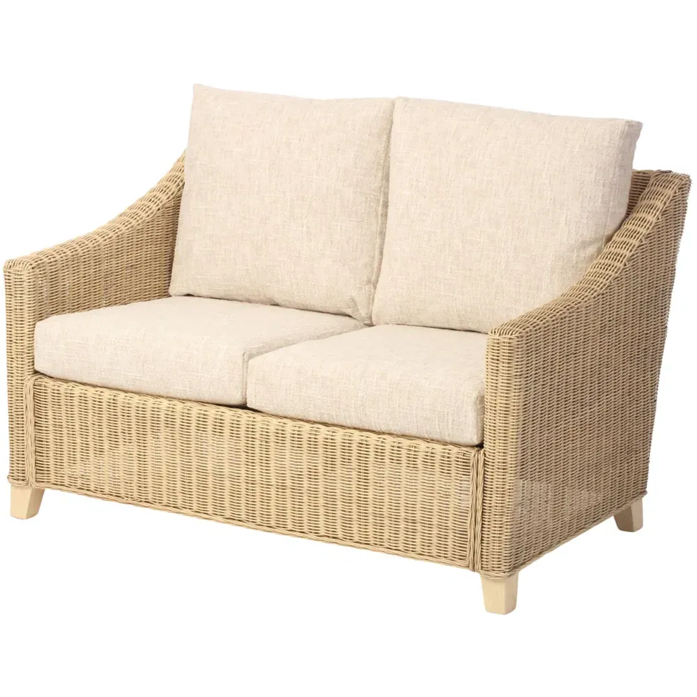 Dijon 2-Seater Sofa Suite - Cream, Rattan