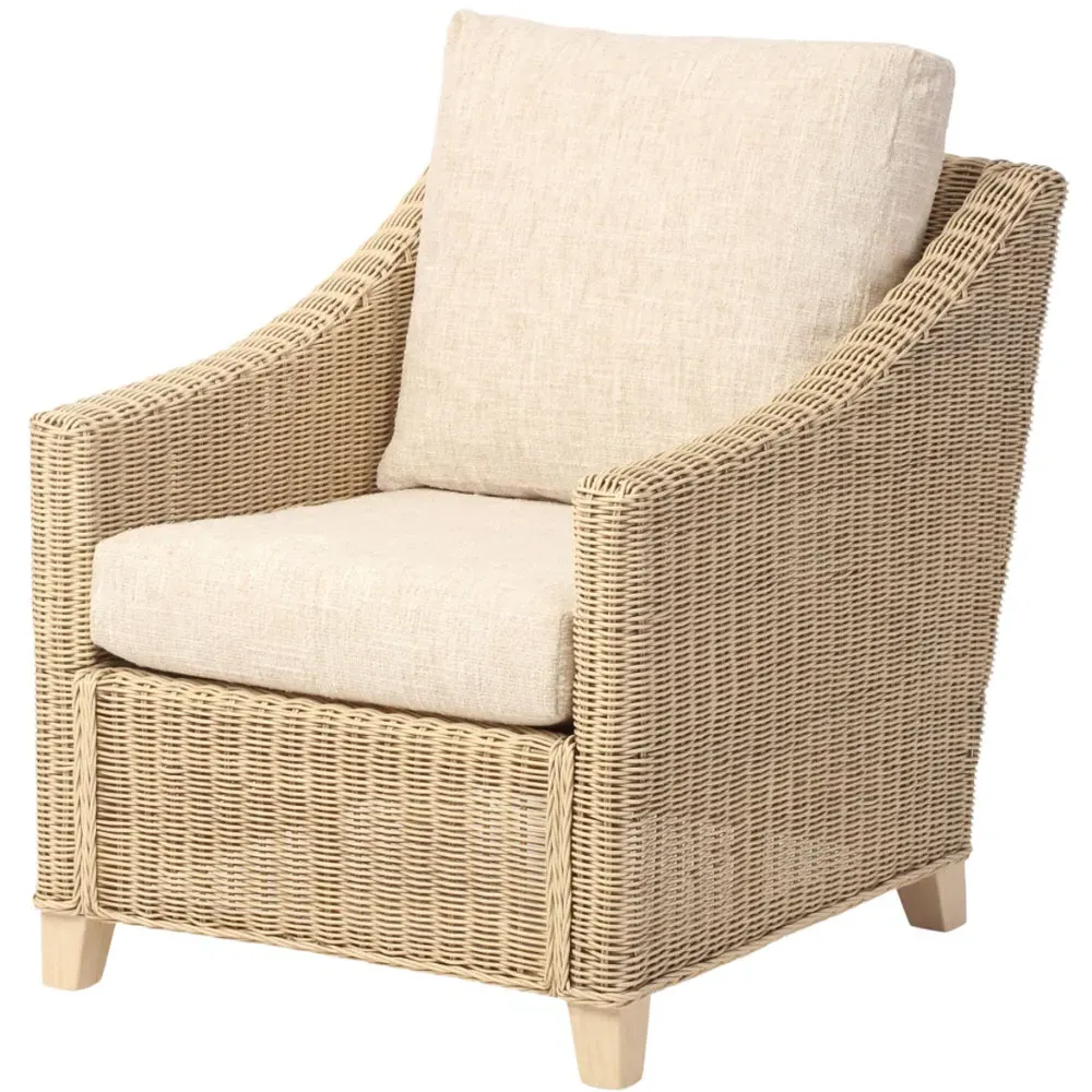 Dijon 2-Seater Sofa Suite - Cream, Rattan
