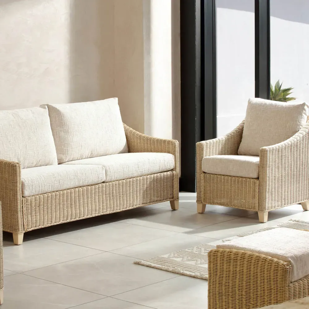 Dijon 3-Seater Sofa - Cream, Cotton