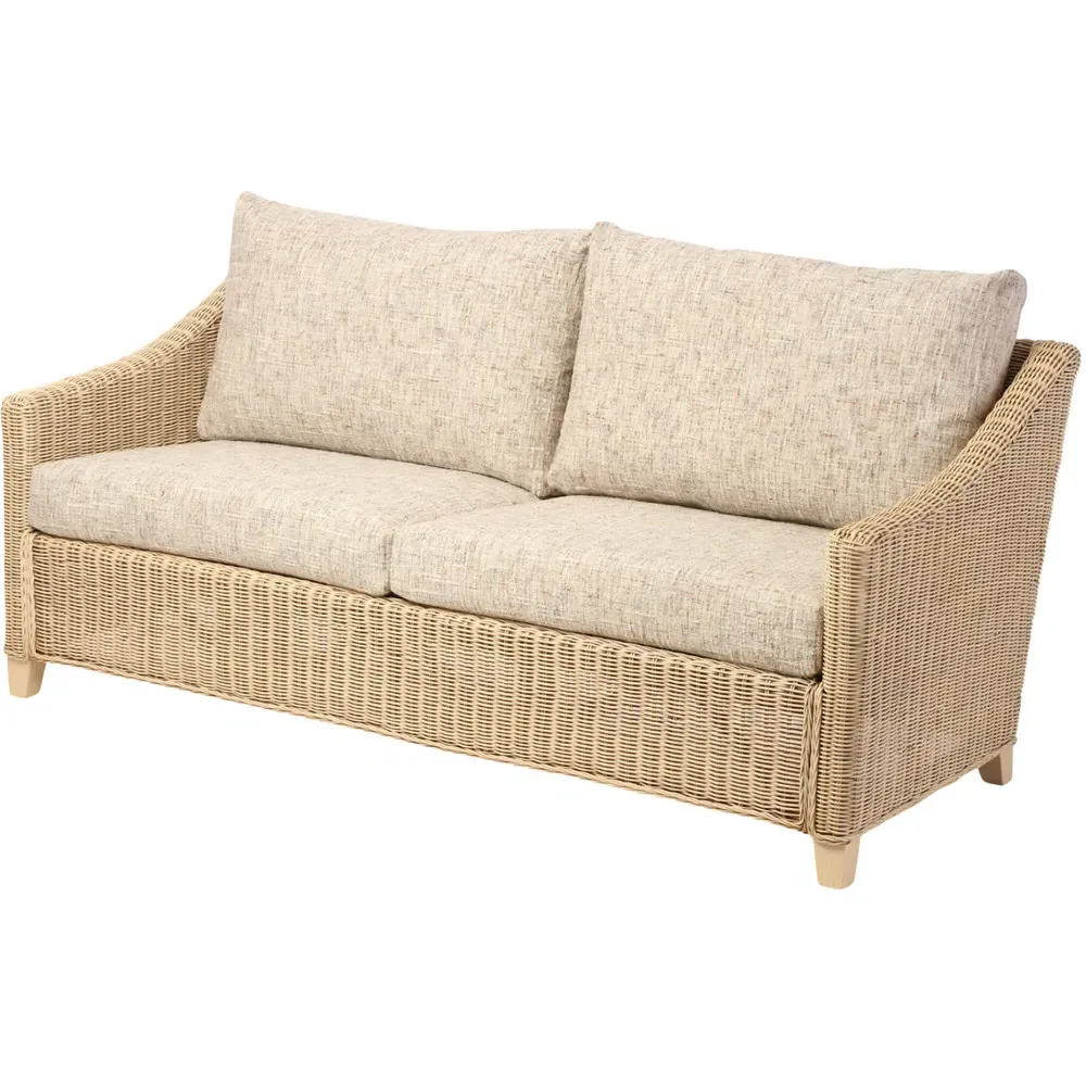Dijon 3-Seater Sofa Suite - Cream, Rattan