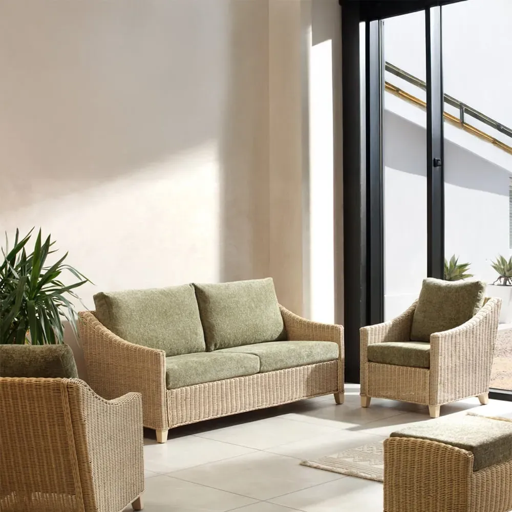 Dijon 3-Seater Sofa Suite - Cream, Rattan