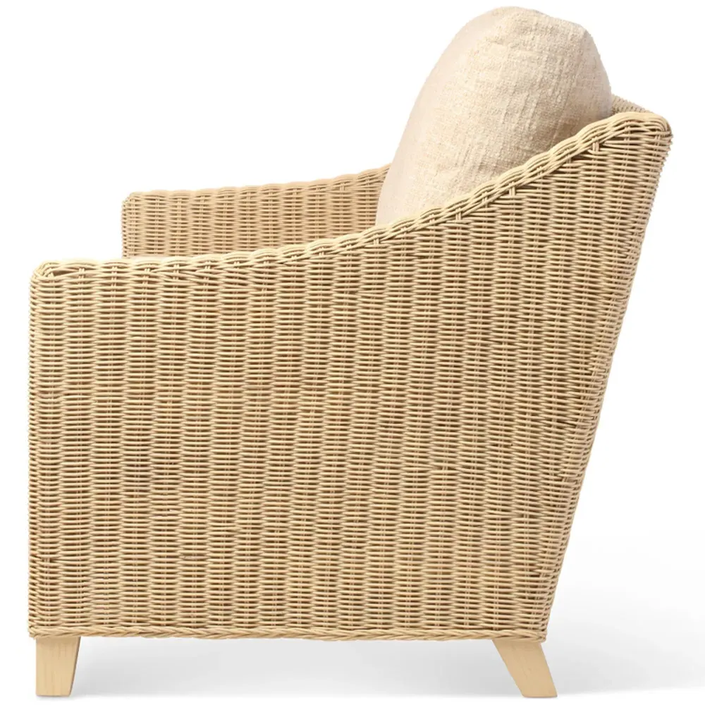 Dijon 3-Seater Sofa Suite - Cream, Rattan