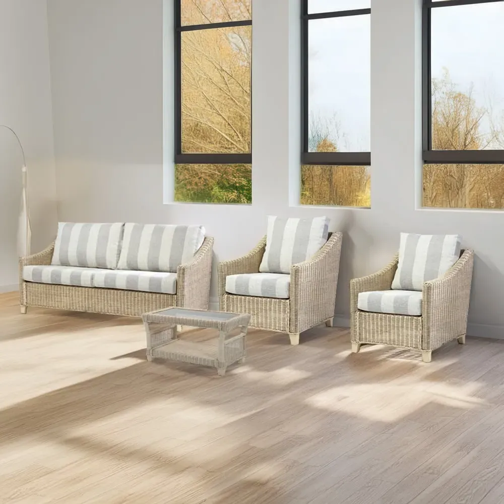 Dijon 5-Seater Sofa Set - Natural Wash, Rattan image