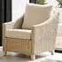 Dijon Cotton Armchair - Cream, Rattan