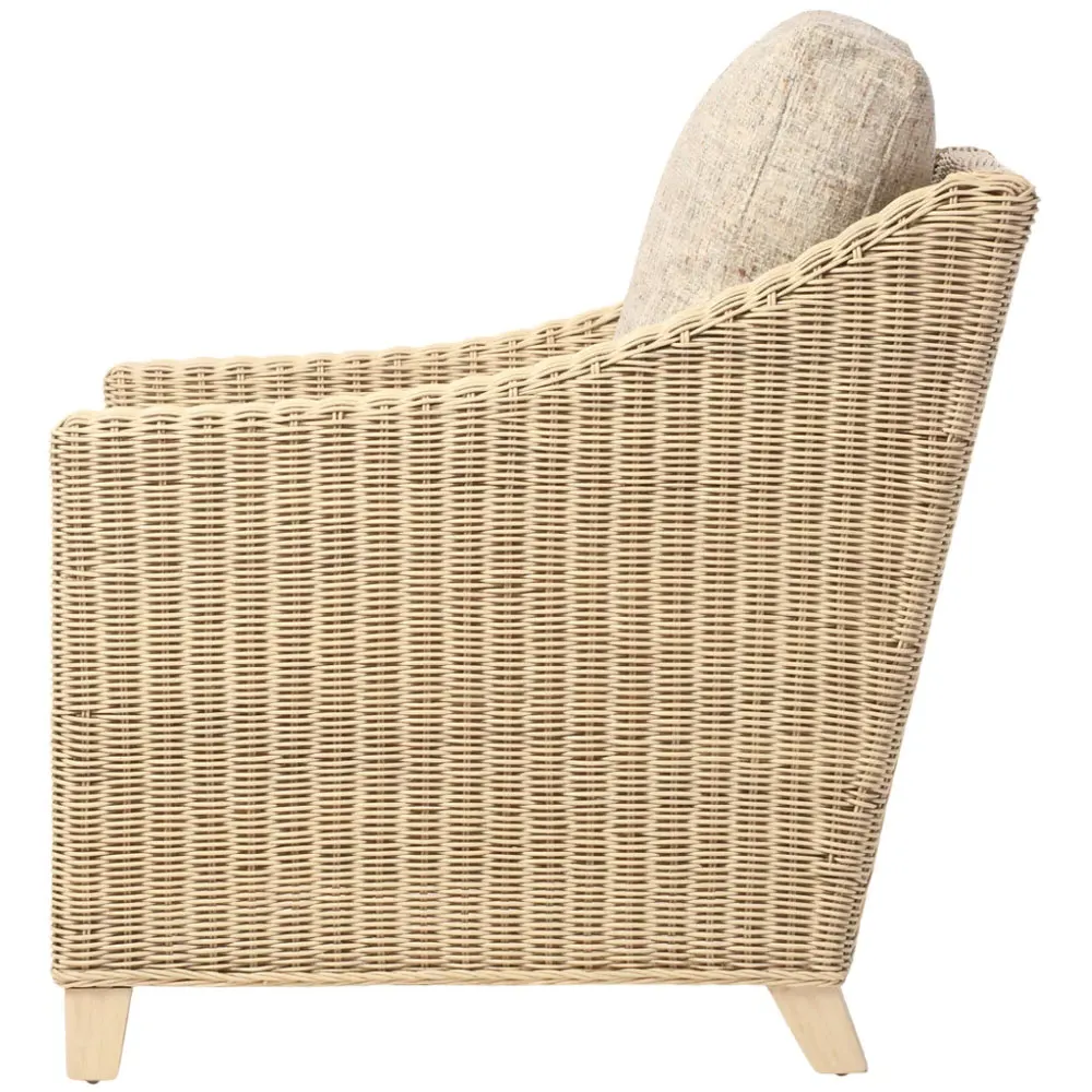 Dijon Farrow Armchair - Cream, Rattan