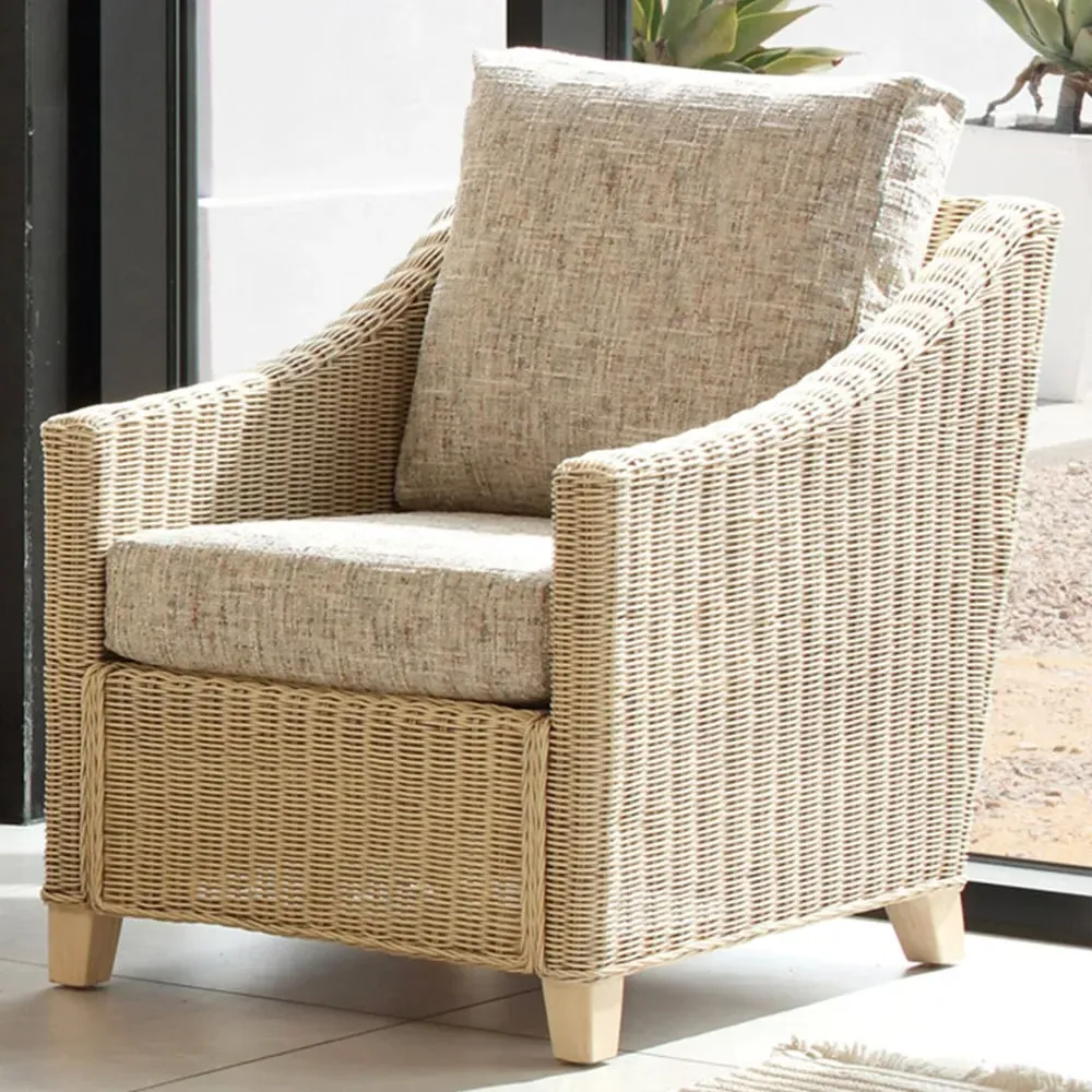 Dijon Farrow Armchair - Cream, Rattan