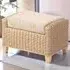 Dijon Farrow Footstool - Cream, Rattan