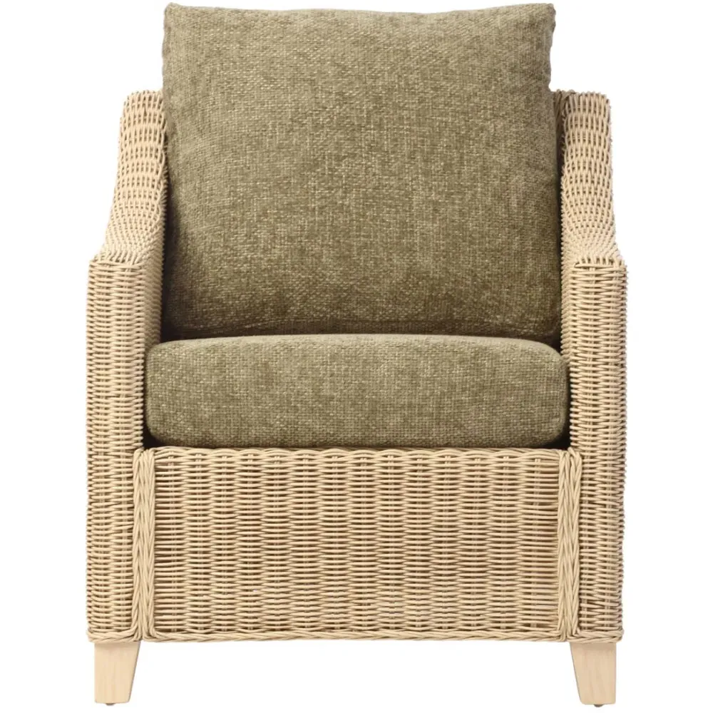 Dijon Jubilee Sage Armchair - Cream, Rattan