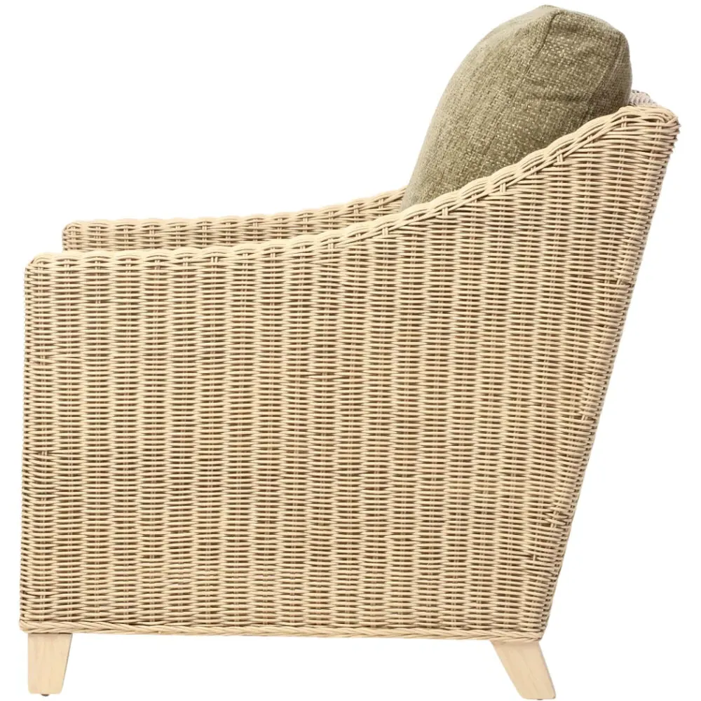 Dijon Jubilee Sage Armchair - Cream, Rattan