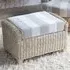 Dijon Natural Rattan Athena Stripe Footstool - Cream