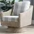 Dijon Swivel Chair - Cream, Natural Rattan