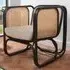 Iconic Rattan Chair - Black, Latte Fabric