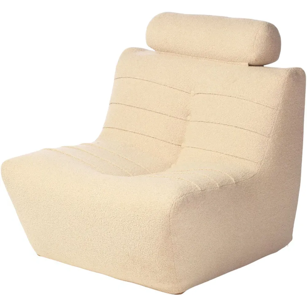Latte Boucle Cosy Chair - Cream, Boucle Fabric
