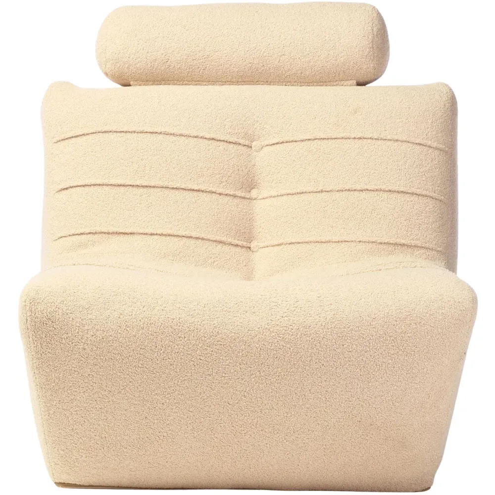 Latte Boucle Cosy Chair - Cream, Boucle Fabric