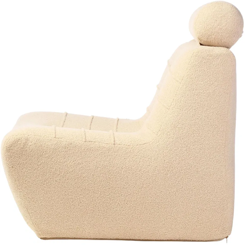 Latte Boucle Cosy Chair - Cream, Boucle Fabric
