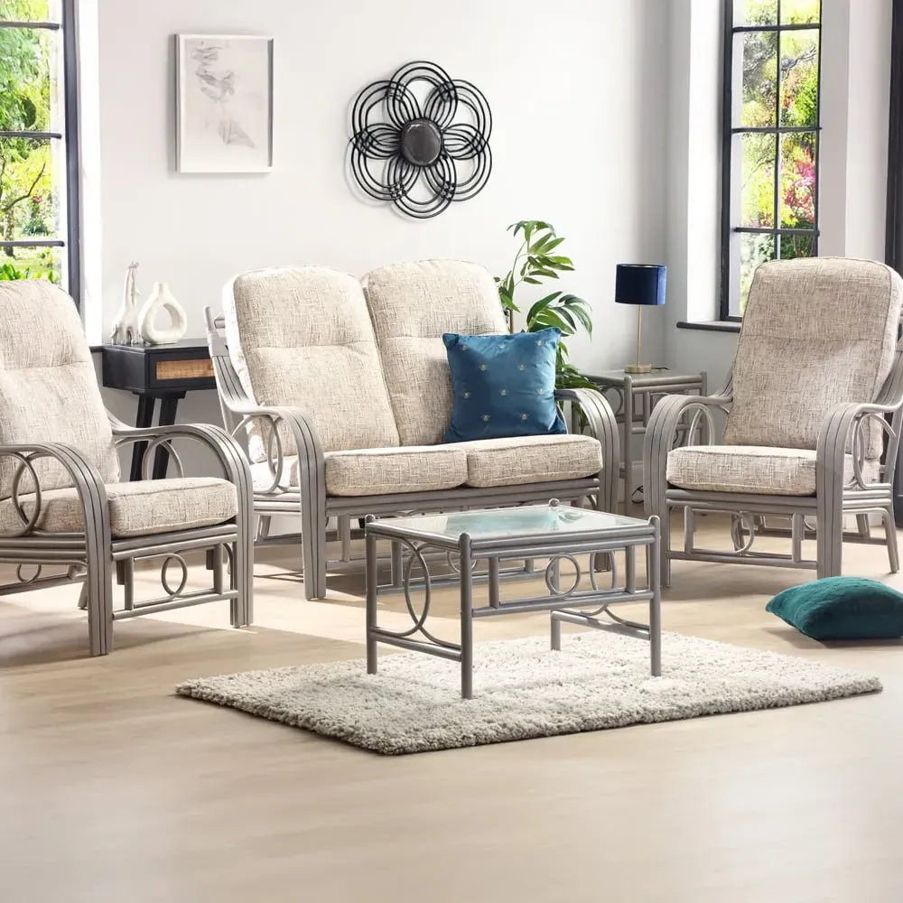 Madrid 4-Seater Sofa Set - Grey, Rattan image