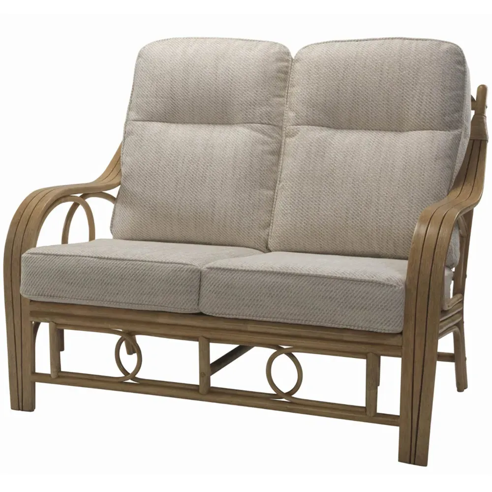 Madrid 4-Seater Sofa Set - Light Oak, Rattan