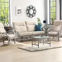 Madrid 5-Seater Sofa Set - Grey, Rattan