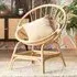 Moon Circular Chair - Cream, Natural Rattan